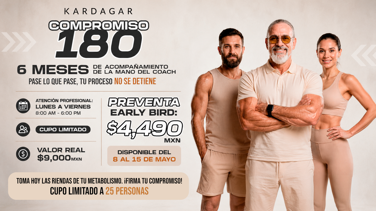 Compromiso 180 — 6 meses de acompañamiento con el Coach Kardagar